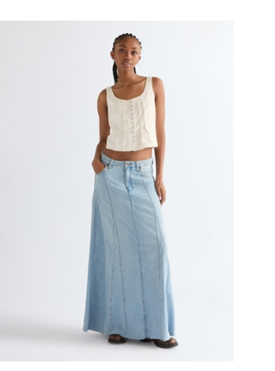 Relaxed Radiating Lightweight Maxi Skirt