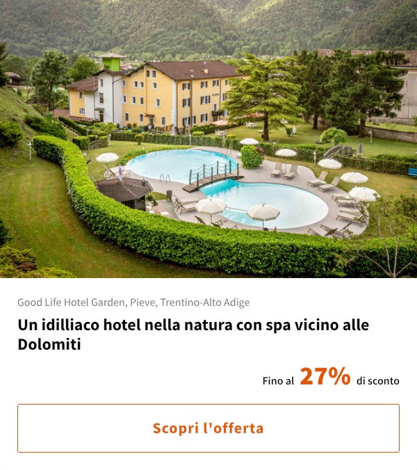 Un idilliaco hotel nella natura con spa vicino alle Dolomiti
