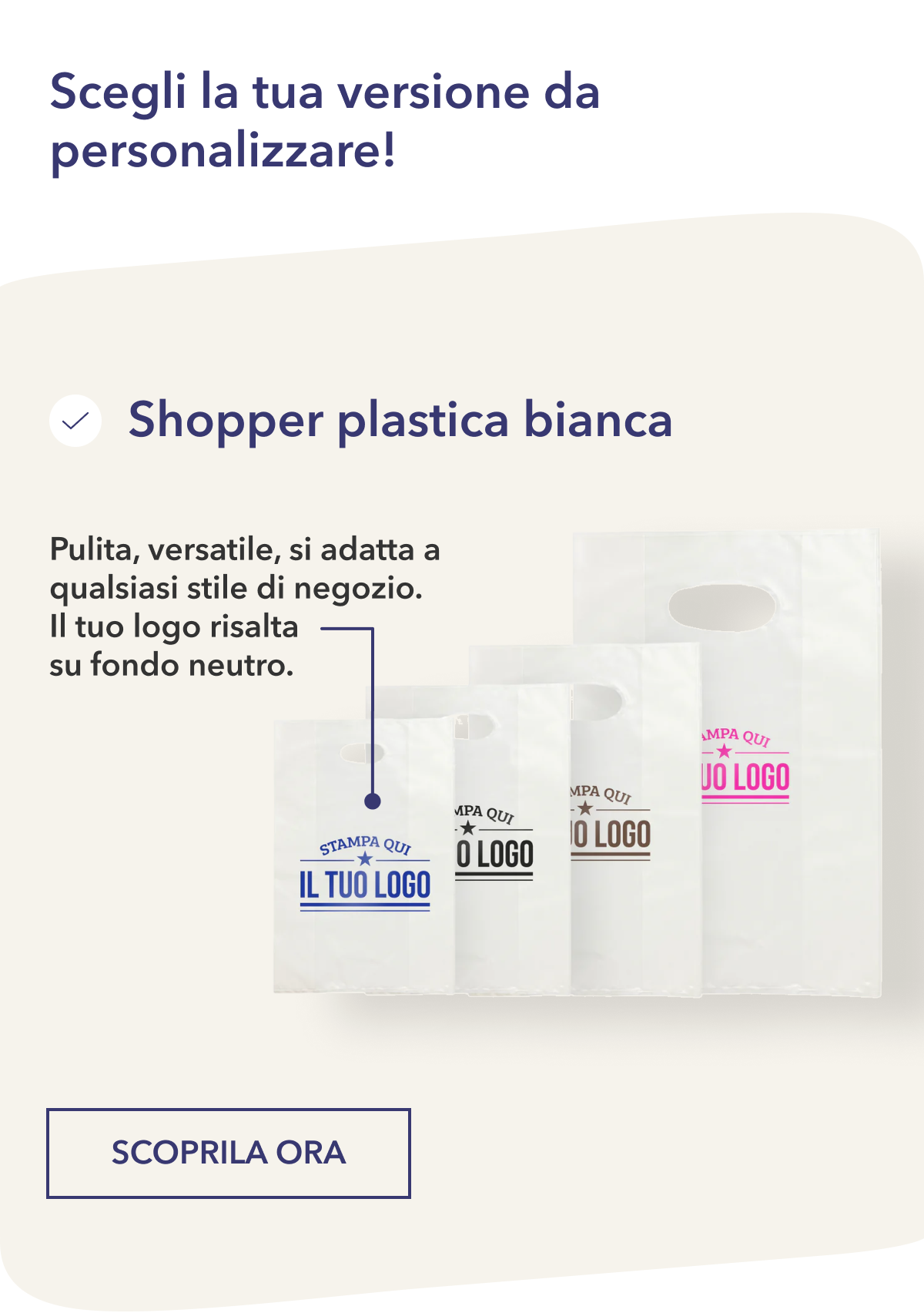 Shopper plastica bianca