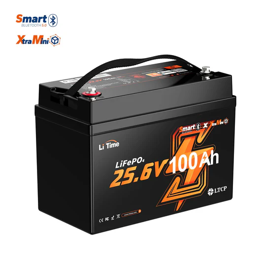 【Nuovo Arrivo】Batteria LiFePO4 LiTime 24V 100Ah Xtra Mini con Bluetooth per Motori da Traina
