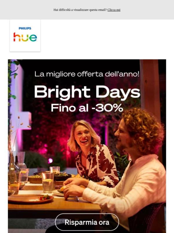 Crea l'atmosfera con i Bright Days