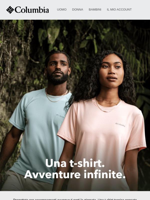 La t-shirt ideale per le tue avventure.