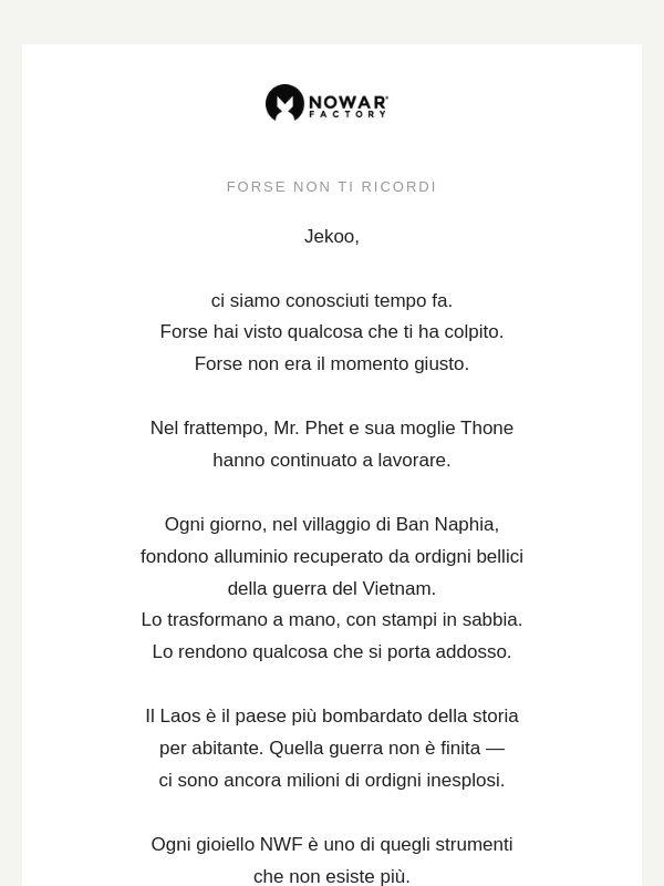 Forse non ti ricordi cosa siamo.