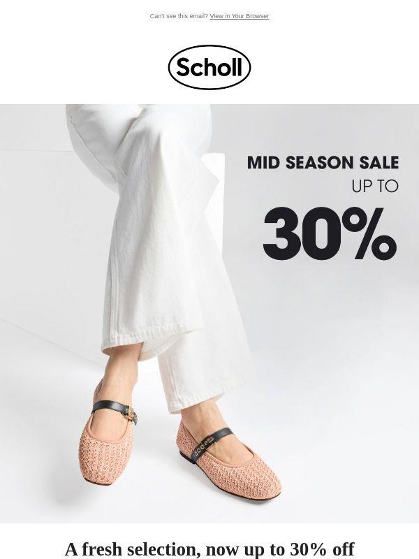 Mid Season Sale, up to 30% off