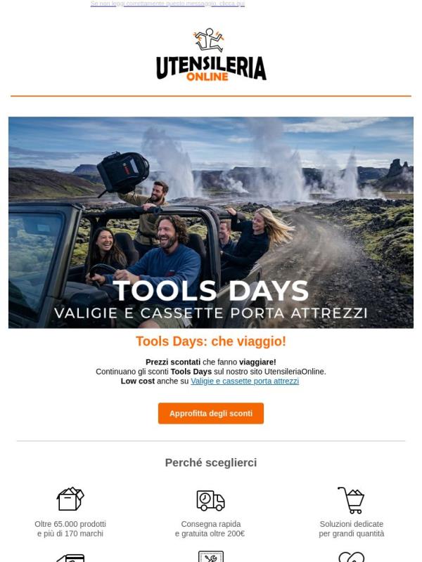 Viaggia in compagnia dei Tools days 🧳