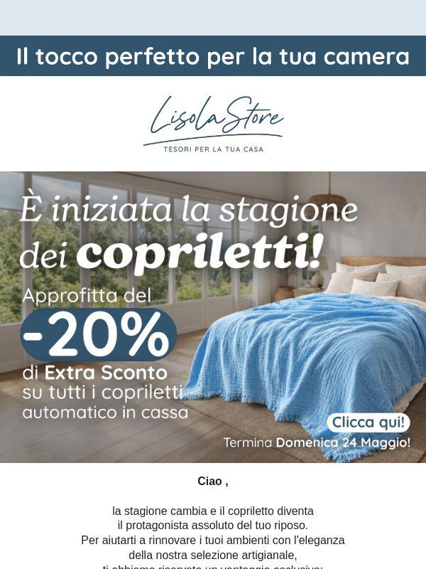 🛌 È iniziata la stagione dei copriletti: per te un extra sconto del -20%