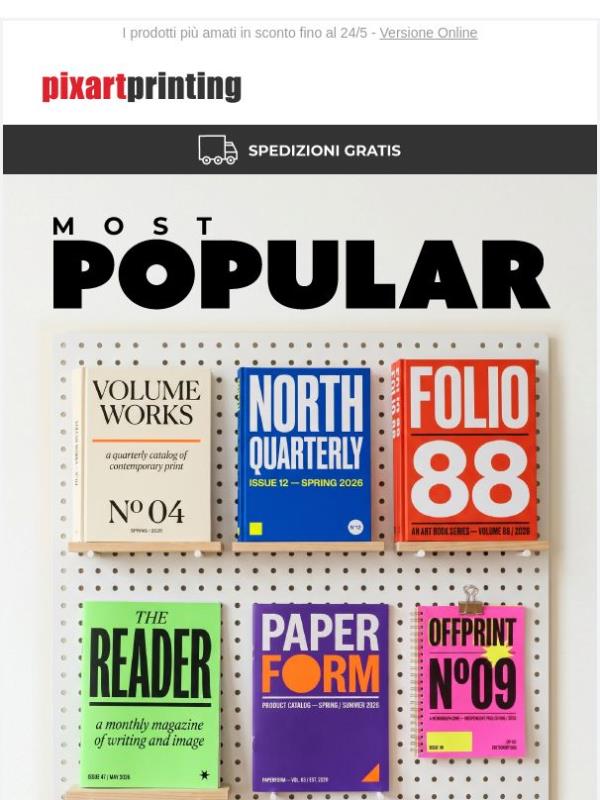 La copertina conta: Riviste, libri e cataloghi fino al -30%