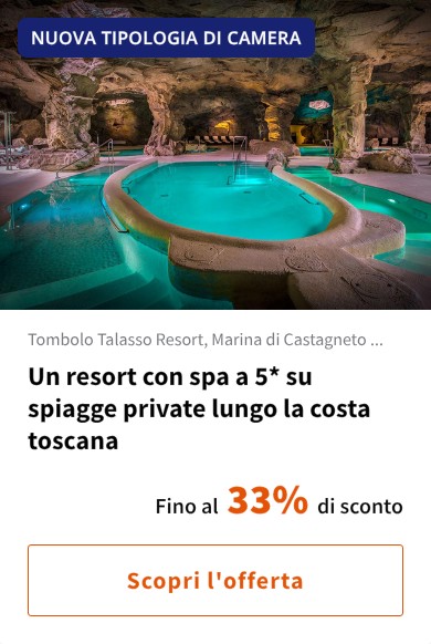 Un resort con spa a 5* su spiagge private lungo la costa toscana