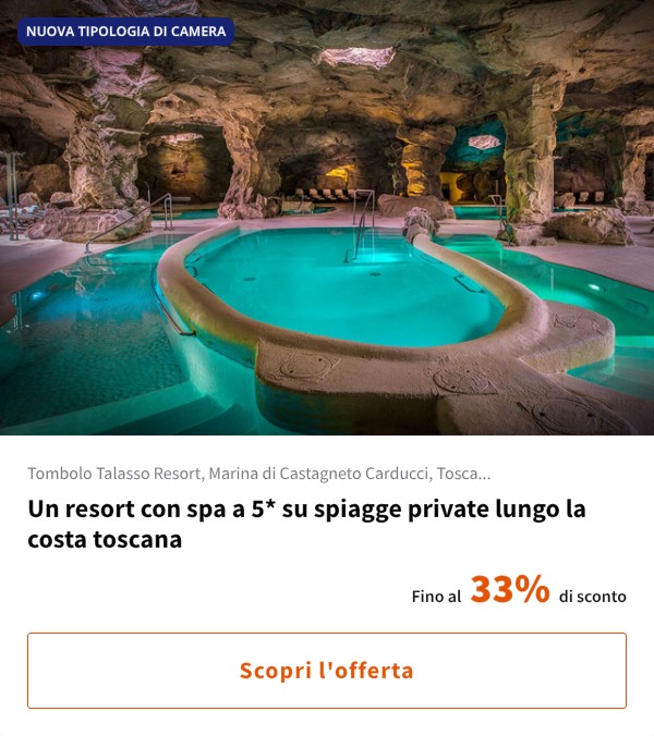 Un resort con spa a 5* su spiagge private lungo la costa toscana
