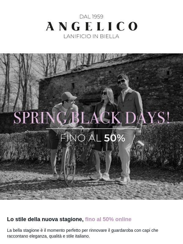 Spring Black Days | Fino al 50% online ⚫