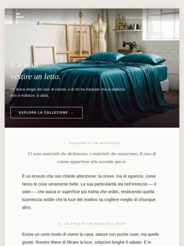 C'è un certo modo di vivere la casa. −15% Raso di Cotone