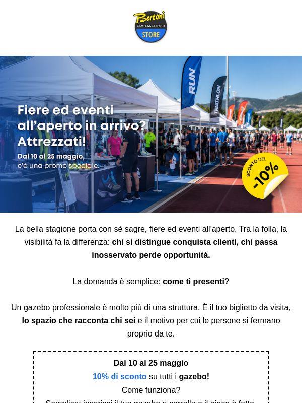 -10% su tutti i gazebo Bertoni: l'occasione è adesso