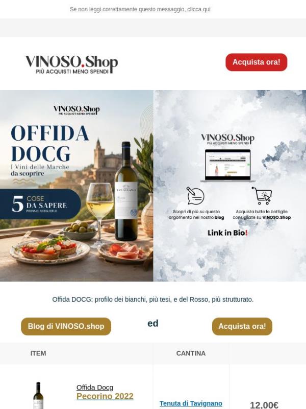 🥂 VINOSO | Offida DOCG: Pecorino, Passerina e Rosso a base Montepulciano