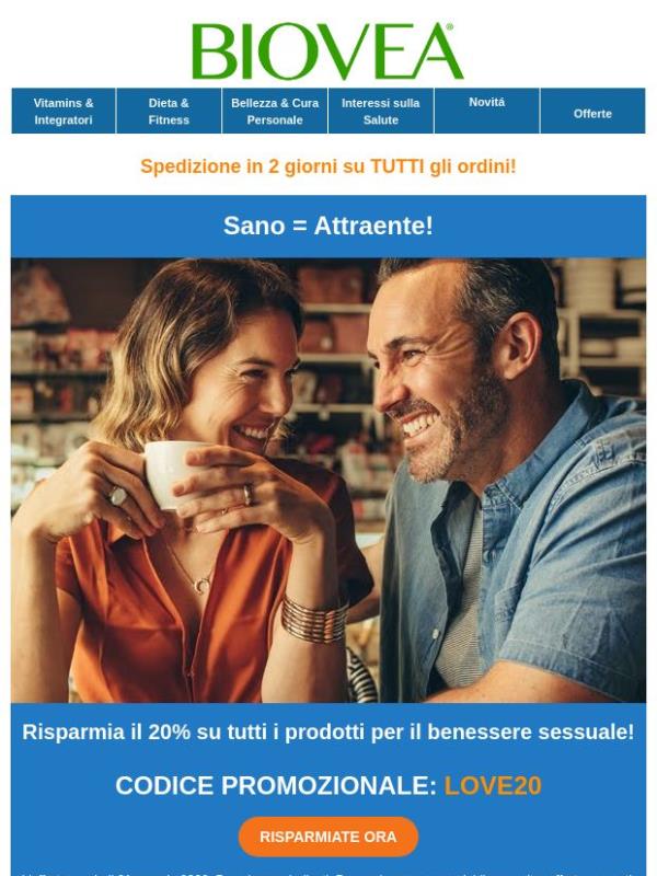 ❤️ Sano = Sexy! Offerta esclusiva per abbonati: 20% di sconto su tutto il benessere sessuale!