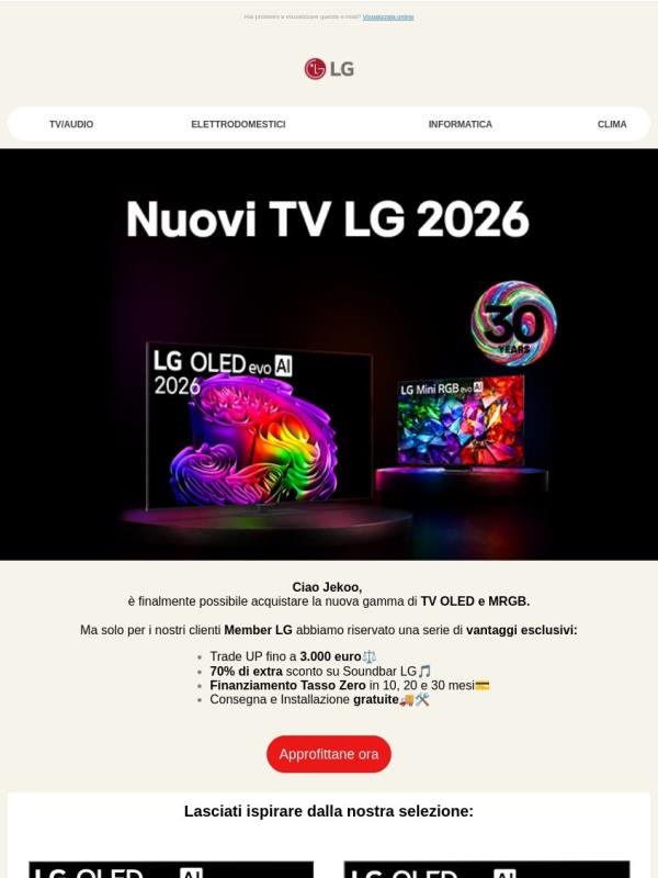 L'attesa è finita: la nuova gamma di TV LG è qui!