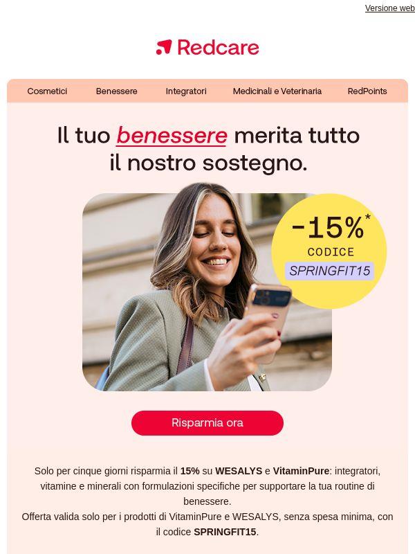 🚀Risparmia il 15% su integratori naturali WESALYS e VitaminPure.