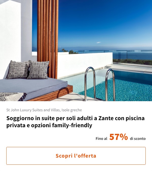 Soggiorno in suite per soli adulti a Zante con piscina privata e opzioni family-friendly