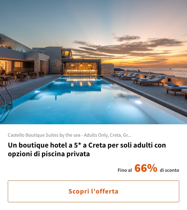 Un boutique hotel a 5* a Creta per soli adulti con opzioni di piscina privata