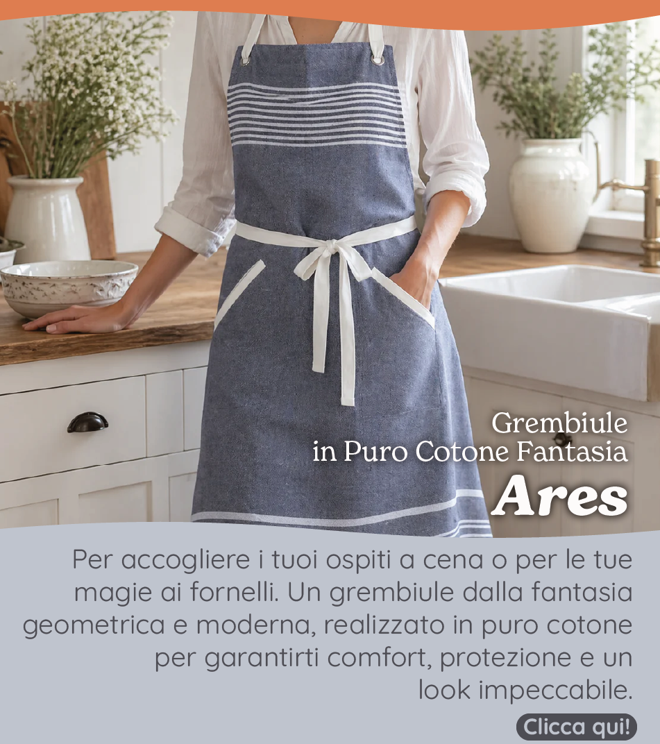 Grembiule in Puro Cotone Fantasia - Ares