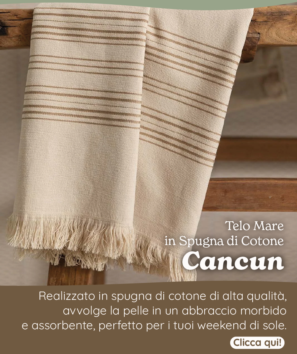 Telo Mare in Spugna di Cotone Tinta Unita - Cancun