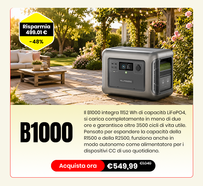 B1000 Batteria di espansione 1152Wh