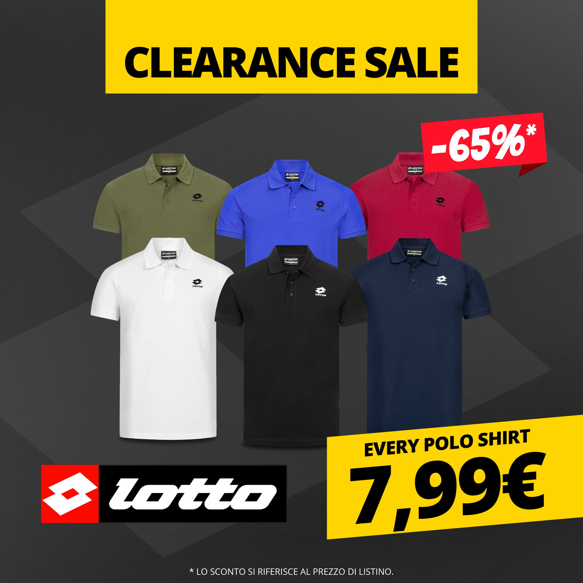 lotto pique cotton uomo polo