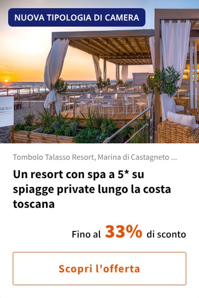 Un resort con spa a 5* su spiagge private lungo la costa toscana