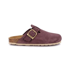 Grunland Sandali Plantare Morbido Sughero Bio Donna in Camoscio Bordeaux