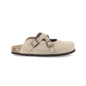 Grunland Sandali Plantare Morbido Sughero Bio Donna in Nabuk Kaki