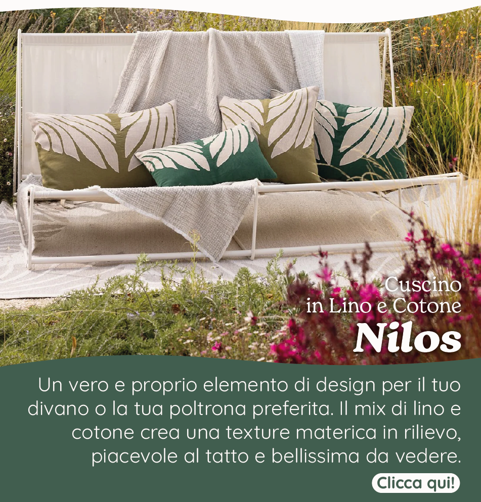 Cuscino in Lino e Cotone Effetto Rilievo - Nilos