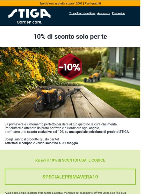 Uno sconto del 10% solo per te! 🌿 🎁