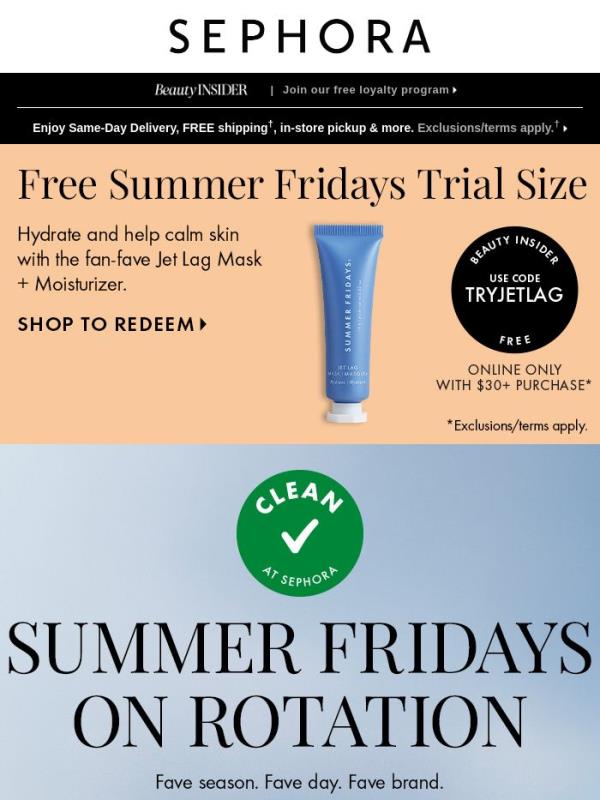 The Summer Fridays lineup = elite