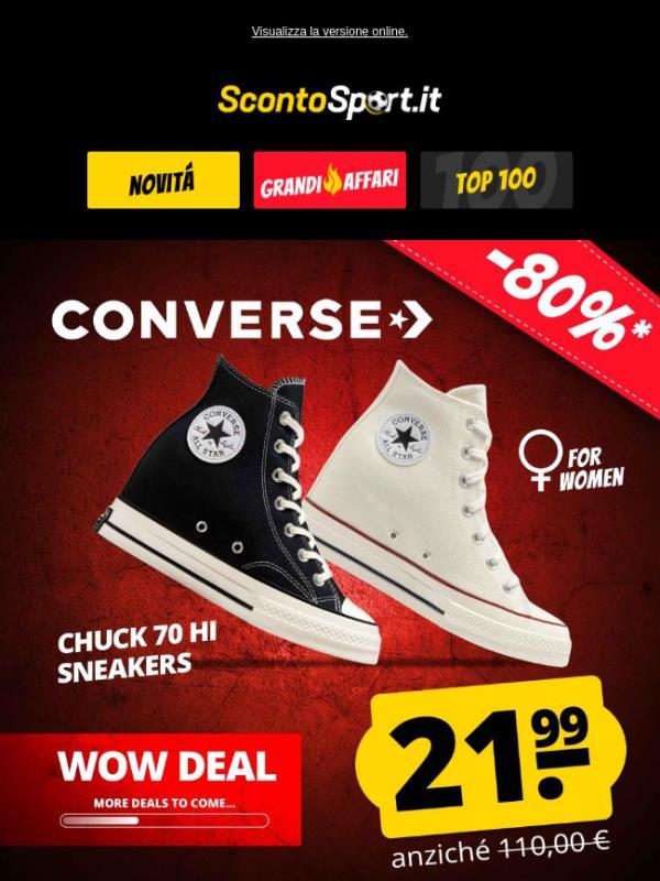 Converse Chucks da donna 🤩 a soli 21,99 € invece di 110 €