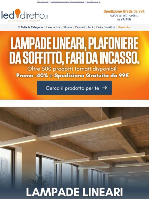 📦 500+ prodotti tornati disponibili: -40% + spedizione gratis da 99€