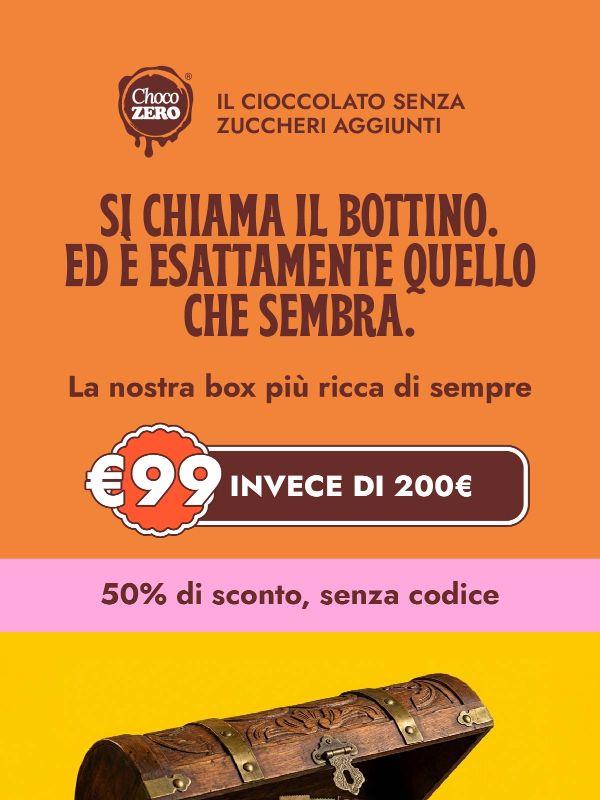Il Bottino è qui. 50% di sconto, fino al 31 maggio. 🍫