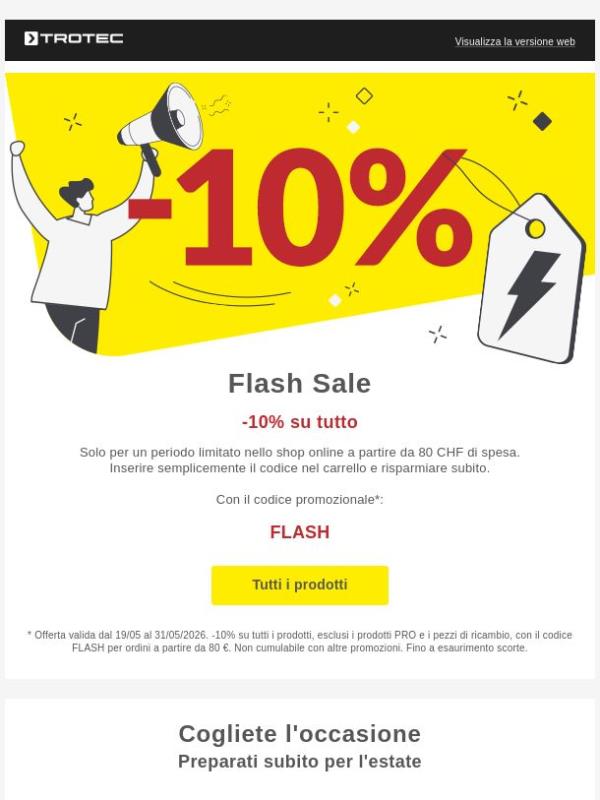 💥 -10% su tutto