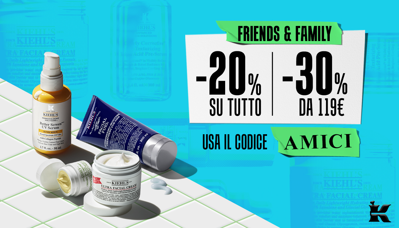 Friends & Family, 25% SU TUTTO, 30% DA 119&euro; DI SPESA! Usa il codice "AMICI" per un extra sconto di 10&euro; a partire da 149&euro;