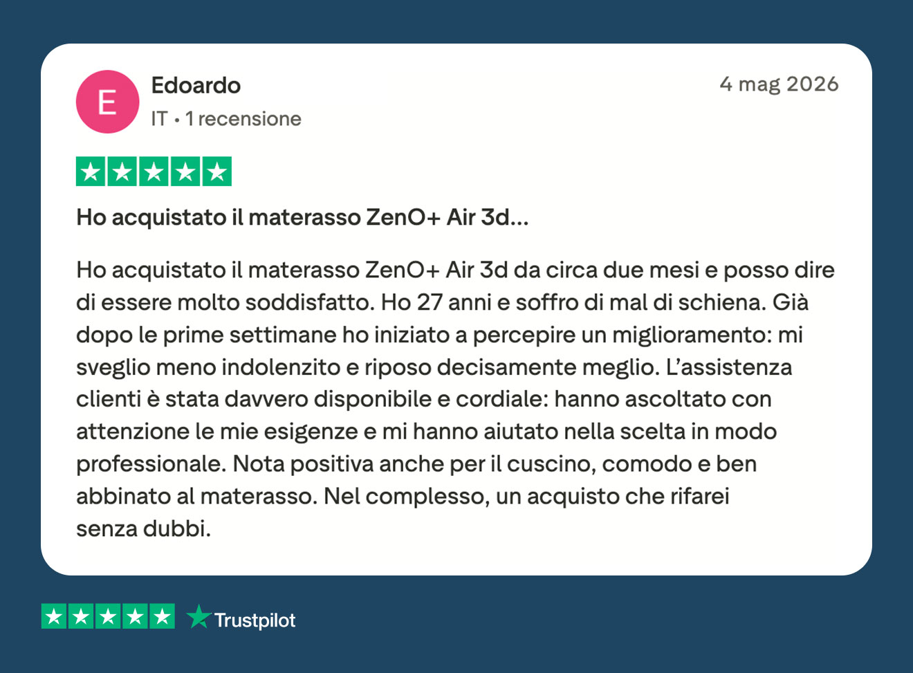 Recensione Trustpilot