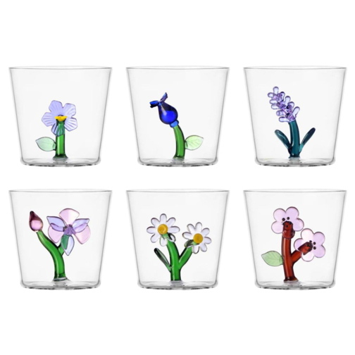 30 cl - Botanica Tumbler Water Glass In Borosilicate Glass - Set 6 Pcs - Version 1