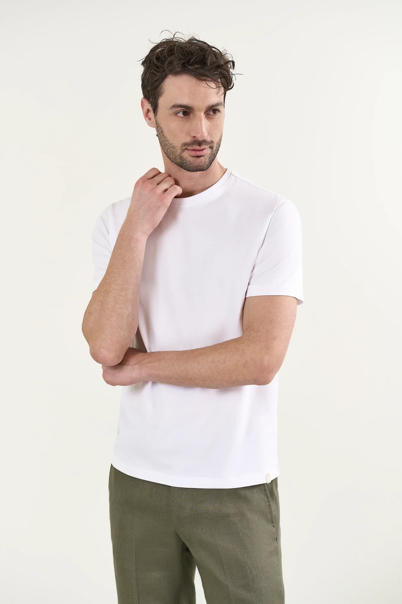 Image of T-Shirt bianca cotone B-Stretch
