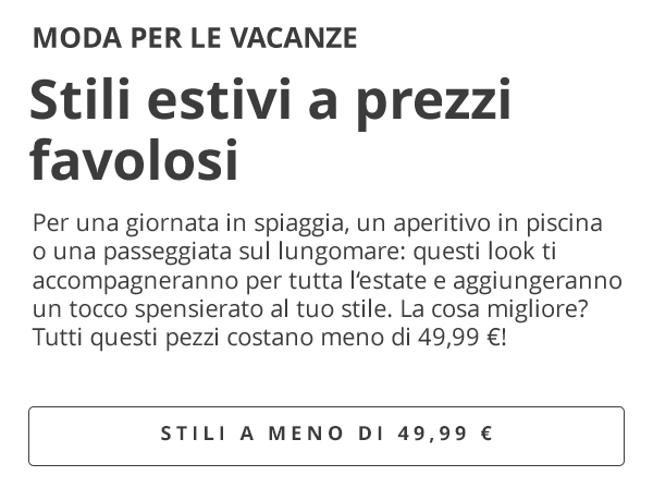 Pronta per le giornate di sole? Acquista ora i nostri nuovi look per l'estate 