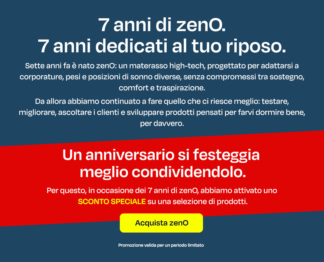 Sconto speciale per festeggiare l'anniversario