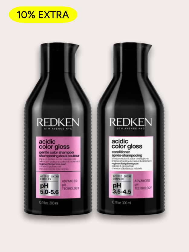 Redken Acidic Color Gloss Shampoo and Conditioner 300ml, Colour Protection Routine for Glass-Like Shine