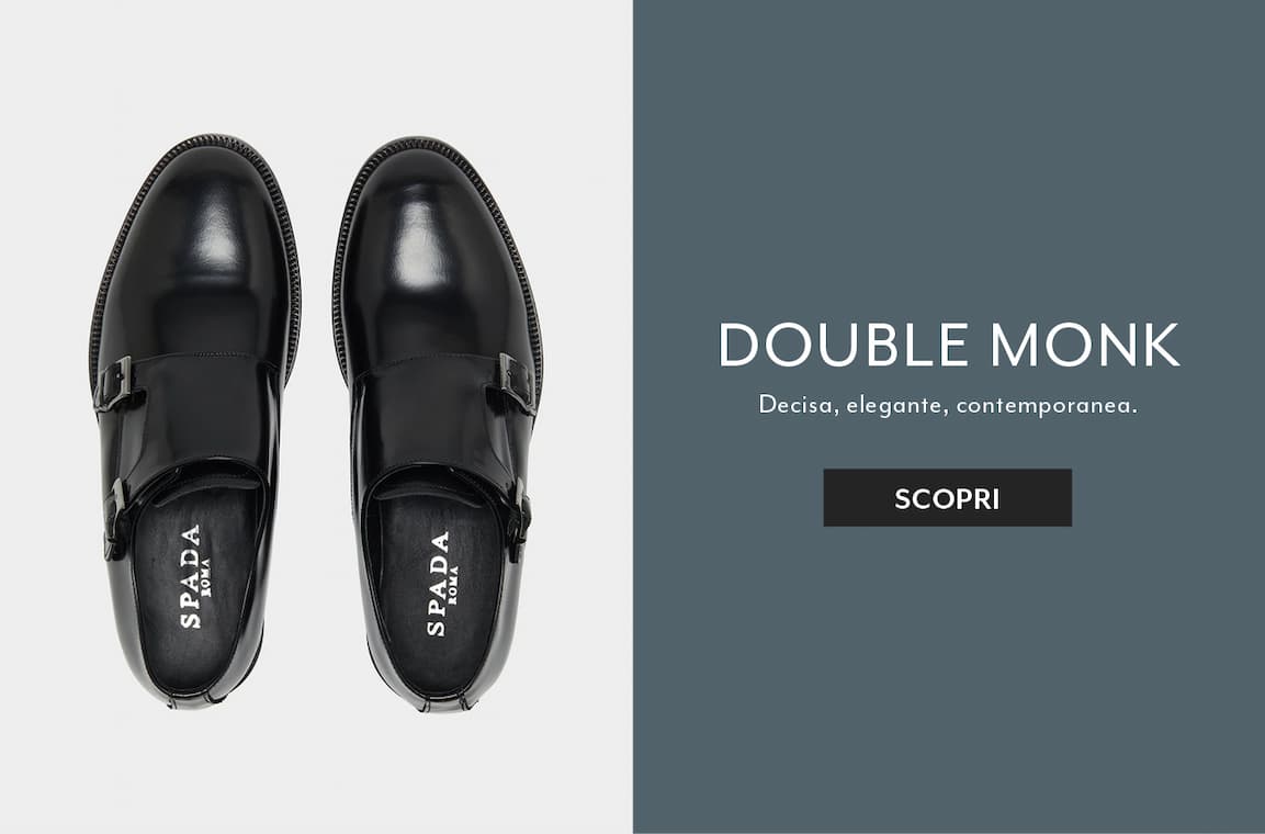 Scarpa doppia fibbia in 100% pelle