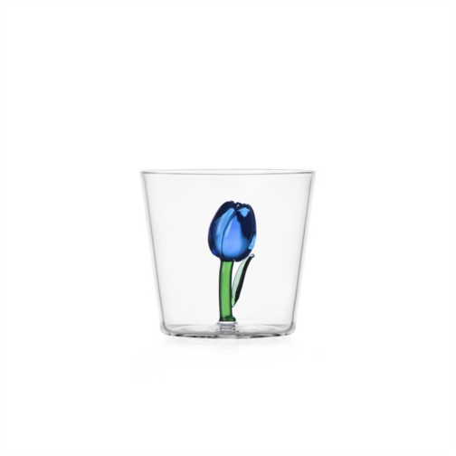 30 cl - Botanica Tulip Water Tumbler In Borosilicate Glass - Blue