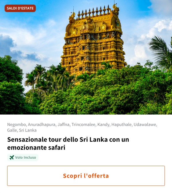 Sensazionale tour dello Sri Lanka con un emozionante safari