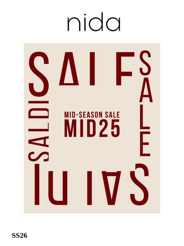 MID-SEASON SALE -25%