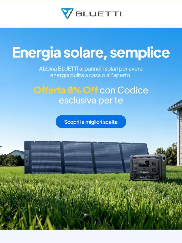Passa al solare con BLUETTI｜8% di sconto sui bundle di pannelli solari