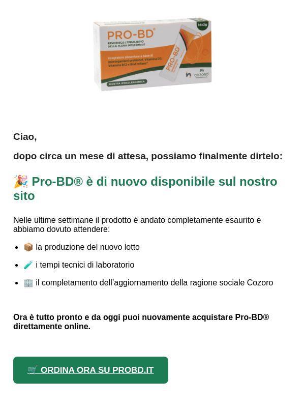 🎉 Finalmente disponibile: Pro-BD® è tornato online
