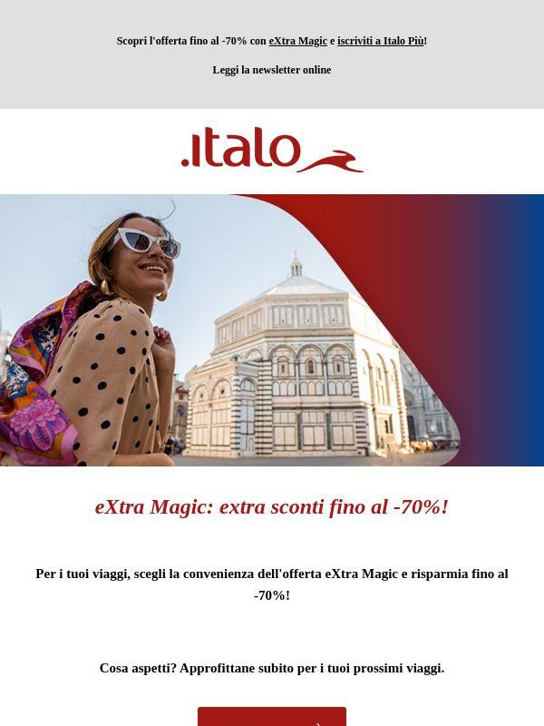 Fino al -70% con Italo eXtra Magic: vivi la magia del viaggio!